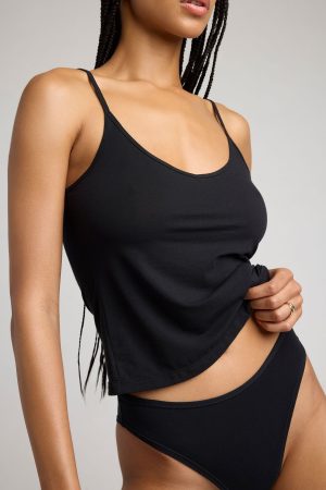 Cloud Cotton Cami in Black